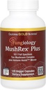 California Gold Nutrition Fungiology, MushRex Plus, Full-Spectrum Ten Mushroom Complex con Agaricus, Chaga, Cordyceps y Lion's Mane, 120 Plantcaps