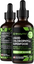 SimplementeVital Chlorophyll Liquid Drops for Clear Skin & Energy Boost - Immune Support Supplement - Made in USA - Liquid Chlorophyll for Gut Health - Internal Deodorant - Antioxidant- 2 FL OZ