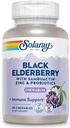 SOLARAY Black Elderberry Extracto con Zinc, Probióticos &amp; Vitamina C TENIDO Sistema de inmunización saludable TENIDO 30 Tablas Chewable