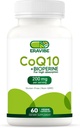 Pure CoQ10 Energy Support High Absorption with Bioperine, 200 mg por Serving, 60 Veggie Capsules, Gluten-Free, Non-GMO