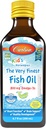 Carlson - Kid's The Very Finest Fish Oil Liquid, 800 mg Omega-3, Norwegian, Wild-Caught Fish Oil, Omega 3 Liquid for Kids, Sustentably Sourced, Lemon, 200 ml