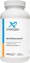XYMOGEN ActivNutrients with Iron and Copper - Multivitamin Multimineral for Wellness, Immune, Energy and Mood Support - Minerales Chelated + Vitaminas B activas con Folate (240 cápsulas)