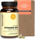 Future Kind Vegan Vitamin D3-2500 IU Suplemento de base vegetal para el soporte celular &amp; inmunológico - Vitamina D sin azúcar, con base en líquenes (30 Softgels en botella de vidrio)