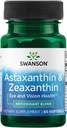 Swanson Astaxanthin & Zeaxanthin Eye Vision Brain Skin Health Antioxidant Support Supplement (Astaxanthin 4 mg & OmniXan Zeaxanthin 4 mg) 60 Softgels Sgels