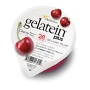 Gelatein Plus Cherry: 20 gramos de proteína. Ideal para dietas líquidas claras, dificultades para tragar, diálisis y oncología. Gran aperitivo pre o post-workout. (12 pack)
