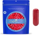 Capsuline Size 0 - Colored Red Empty Gelatin Capsules - 500 Cuenta - Empty Gel Pill Capsules - DIY Pure Bovine Pill Capsule Filling - Empty Caps - Kosher y Halal Certified