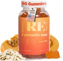 Pumpkin Seed Oil Gummies I Sugar Gluten Gratis No GMO Suplementos dietéticos orgánicos I Crecimiento del cabello, Glowing Skin Prostate Health Urinary Tract Support I 240 Grams I Pack of 60