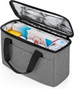 Trunab First Aid Bag Empty Small Medicine Storage Case, Insulated Medication Cooler Bag, Travel Pill Bottle Organizer for Prescription, Insulin, Supplements or Medical Supplies, Grey(Solo para bebés)