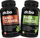Candi Cleanse " Intestine Detox Support Supplement Pills - Extra Strength Probiotic Cleanser with Intestinal Flora Gut Support - Natural Oral Herbal Oregano, Caprylic Acid, Wormwood " Black Walnut