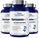 1MD Nutrition CurcuminMD Plus - Turmeric Curcumin with Boswellia Serrata - 285x Más Absorbable  durable Joint Stiffness, Muscle Recovery, and Mood Support ← 180 Capsules (3-Pack)
