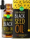 Maju Superfoods Black Seed Oil - 3 Times TQ, Cold-Presed, Tamaño del viaje, 100% Turco Negro Cumin Seed Oil, Liquid Pure Blackseed, Glass Bottle, 2 Oz