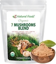 Z Natural Foods Organic 7 Sagrados Mushroom Blend - Mushroom Powder for Immune Health - Lion’s Mane, Cordyceps, Chaga, Red Reishi, Shiitake, Maitake &amp; Turquía Tail Extract for Coffee, Smoothies, 1 lb