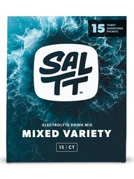 SALTT Electrolytes Empaquetaduras de Polvo, Todas las cosas Empaquetado de Variedad (15 Packets) - Magnesio, Potasio, Sodio, Trace Minerals - Vegan & Gluten Gratis - Travel Essentials - Made in USA