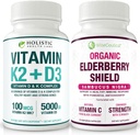 Max Absorption Vitamin K2 + D3 &amp; Organic Elderberry with Black Currant and Echinacea Silencio Bone Strength &amp; Calcium Absorption ← Immune Support