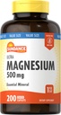 Sundance Magnesium Suplemento Silencio 500mg Silencio 200 Conde Silencio Vegetariano, No GMO y Gluten Libre Silencioso Oxido de Magnesio
