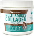 CB Suplementos Multi Collagen Protein – Collagen Hidrolyzed para la salud conjunta, la piel, el pelo y la uñas – Chocolate Flavored Powder con tipos I, II, III, V & X – Grass-Fed & Clean – 58 Serviciones