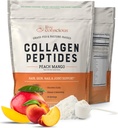Live Conscious Collagen Peptides Powder - Peach Mango Flavored Collagen Powder - Hair, Skin, Nail, & Joint Support - Type I & III Grass-Fed Collagen Supplements for Women and Men - 30 Servings - 13oz