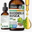 BIO KRAUTER Rhodiola Rosea Suplemento Liquid - Pure Rhodiola Rosea Tincture - Vegan Calmness Support - Alcohol &amp; Sugar Free Extract 2 Fl.Oz.