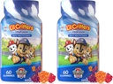 L’il Critters Paw Patrol Gummy Vites Daily Gummy Multivitamin for Kids, Vitamina C, D3 for Immune Support Cherry, Orange y Blueberry Flavors, 60 Gummies (Pack of 2)