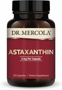 Dr. Mercola Organic Astaxanthin - 4 mg Astaxanthin - Powerful Antioxidant Support - Organic Microalgae Extract - Non-GMO, Gluten-Free &amp; Soy-Free - 30 cápsulas (30 servidos)
