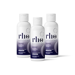 Rho Nutrition Liposomal NAD+ – Suplemento líquido diseñado para ayudar a la absorción – Forma activa de NAD+ Ayuda a apoyar la salud celular normal, envejecimiento saludable, metabolismo energético " Vitality – 3 Pack