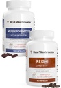 Real Mushrooms Vitamina D2, Zinc (120ct) y Reishi 415 (90ct) Bundle con Chaga - Apoyo natural para la inmunidad, mejor sueño y relajación - Vegan, Gluten Free, No GMO, Extractos de setas orgánicas