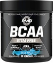 PMD Sports BCAA Stim-Free Amino Acids - Mejor rendimiento de entrenamiento, recuperación mejorada, energía diaria, constructor de músculos y sparing muscular - BCAA Powder Drink Mix - Blue Razz (30 servidos)