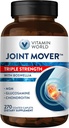 Vitamina World Triple Strength Joint Mover, Glucosamine Chondroitin with MSM Joint Support Supplement, Collagen & Boswellia Serrata Extract, Support Joint Strength, Comfort & Flexibility, 270 Caplets