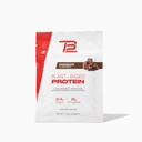 TB12 Powder de proteína con base vegetal por Tom Brady, 24g de Pea Vegan Protein, Bajo Azúcar, Baja Carb, No GMO, Reemplazo de Comida, Keto Friendly, Paleo, Sugar Gratis, Chocolate Flavor (1.12 Ounce / 12 Pack)
