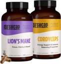 FreshCap Mushrooms Performance Bundle (Lion's Mane Capsules y Cordyceps Capsules)