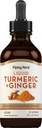 Piping Rock Turmeric y Ginger Liquid Drops ← 2 Fl Oz peru Tincture Suplemento con Black Pepper Extract ← Vegan, Non-GMO, Gluten Free