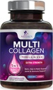 Multi Collagen Supplement 2400 mg - Types I, II, III, V & X Multi Collagen Peptides Pills for Women ' Men, Hydrolyzed Collagen Supplements, Hair, Skin, Nail, & Joint Support Supplement - 240 Capsules