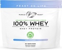 Muscle Feast 100% Grass Fed Whey Protein Powder, All Natural Hormone Free Paure Raised Whey Protein Powder for Women & Men- Whey Concentrate, Isolate & Hydrolyzed Protein Powder Blend- Unflavored, 2lb
