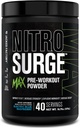 Nitrocirugía de la fábrica de Jacked Max Powder de entrenamiento de alto rendimiento - Pre Workout w / Ingredientes nootrópicos para el foco intenso, bombas, energía solar, resistencia - 40 servidumbres, arandela azul eléctrica