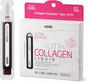 VPLab Ultra Mujer Belleza Líquida Collagen - Complejo Multivitamina fusionado con biotina con péptidos Tipo I ' III Suplemento para la piel, el pelo & uñas - Mezcla de bebida para mujeres empaquetado con vitamina B Group,10