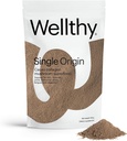 Wellthy Collagen Superfood Powder, Fights Stress & Fatigue, Cacao, Mushroom Powder - Organic Chaga & Reishi Extractos, Certified Organic Matcha, Allergen-Free " Non-GMO