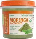 BareOrganics Moringa Leaf Superfood Powder, Organic, Vegan Supplement, 8 Ounces