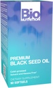 Bio Nutrition Black Seed Oil Premium 90 Softgels ← Cold Presionado para el cabello y la piel