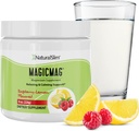 NaturalSlim Magicmag Puro Magnesio Citrate Powder Estrés, Estreñimiento, Muscle, Heart Health y Sleep Support ← Raspberry Lemon Magnesium Suplemento - 8oz Drink Mix (Solo)