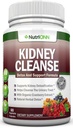 KIDNEY CLEANSE - Detox and Support For Urinary Tract, Bladder and Kidneys - All Natural Herbal Supplement Formula With Organic Cranberry, Astragalus, Turmeric, Goldenrod, Gravel Root, Juniper y Más