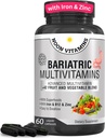 Bariatric Multivitamin with Iron for Women ' Men - All-in-One 42 Superfood Blend for Energy & Immune Support - Post-Surgery Recovery, Easy-to-Swallow, Halal, Made in USA (60 Liquid Capsules)