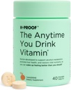 H-PROOF El tiempo que usted bebe Vitamina, Salud del hígado &amp; Immunity Support with Electrolytes, Milk Thistle, and Vitamins B &amp; C - 40 Chewable Tablets (20 Servings), Vegan, Tangerine