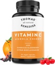 Remedios naturales de Thomas Vitamina C con Elderberry Orgánica, Citrus Bioflavonids - Suplemento Alimentario completo - No GMO - Raw Vegan - 90 cápsulas