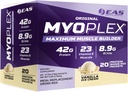 Experimental and Applied Sciences EAS Original Myoplex Maximum Muscle Builder ← Meal Replacement Protein Drink Mix ← Calidad Protein Blend ← 42g Protein ← 20 Packets individuales (Vanilla Ice Cream)