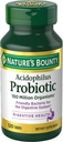 Bounty Lactobacillus Acidophilus Probiotic Supplement - Daily Probiotic for Women/Men Digestive Health, 100 Million Organisms, Vegetarian, 1 Serving per Day, 120 Tablets