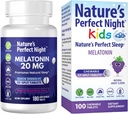 Perfect Night Bundle de la Naturaleza   Melatonin 20mg ← Kids Melatonin 1mg  180 Count  durable 100 Count ← Sugar Free ← Gluten Free ← Non-GMO Silencio Vegan
