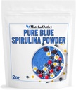 Blue Spirulina Powder Pura de Blue Green Algae Grande para Smoothies Baking Vegan Natural Food Coloring Phycocyanin 2 oz 57g Hasta 70 Servings