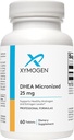 XYMOGEN DHEA 25 mg - Suplemento micronizado de DHEA para hombres de mujeres - Apoyo sano Andrógeno y niveles de estrógeno " Apoyo Adrenal (60 Tablas)