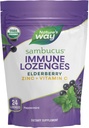Manera Sambucus Zinc Lozenges con Elderberry y Vitamina C, Peppermint Flavored, 24 Lozenges
