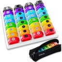 Organizador Mensual 1-Time a-Day: 30 Day Pill Organizer with Labels, Portable Mensual Pill Box, Month Pill Holder ith Portable Zipper Bag for Vitamin, Medicine, Fish Oil, Supplements